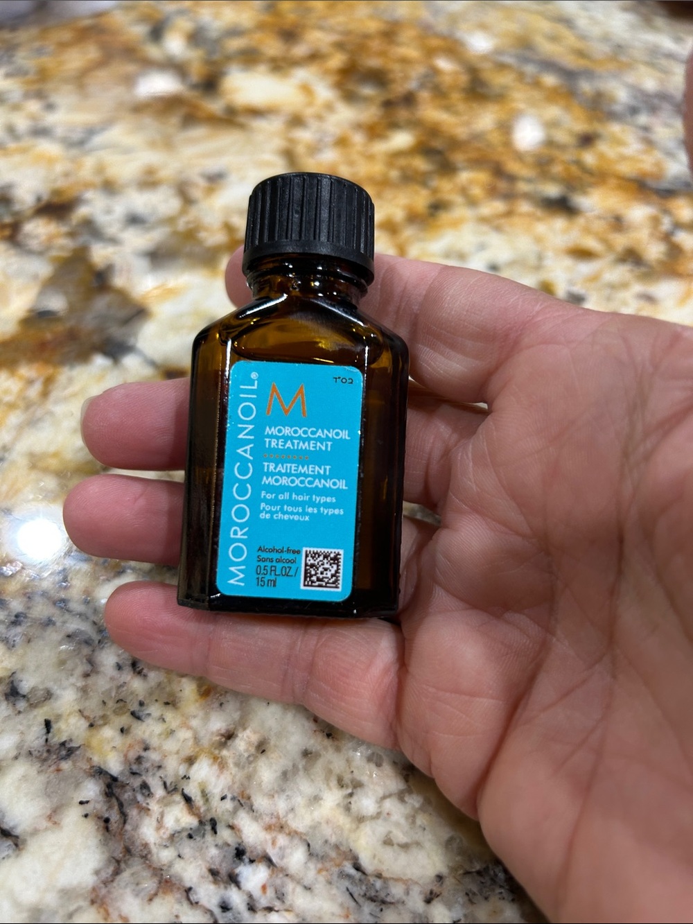Travel-size Moroccan oil hair treatment